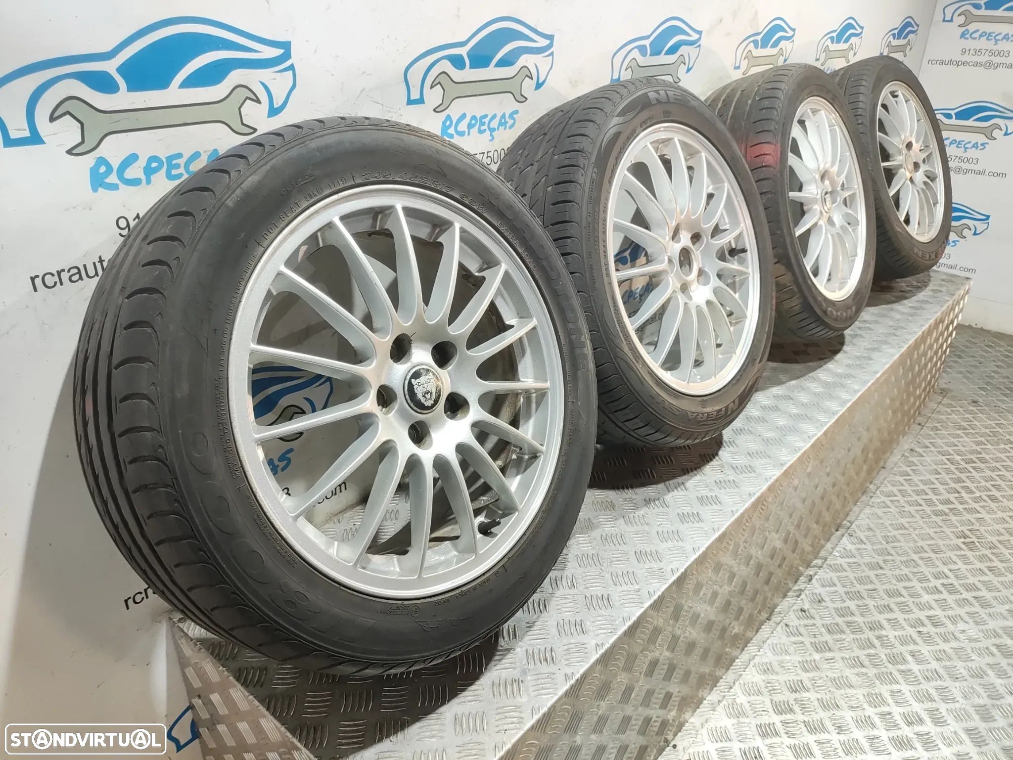 Jantes 17" Jaguar - S-Type MK2 II | X200 - ORIGINAIS - 7.5J | ET60 | 5x108 - 17 Polegadas | 4R83JA | Jante | 5 x 108 | 245 45 17 | Pneus - 1