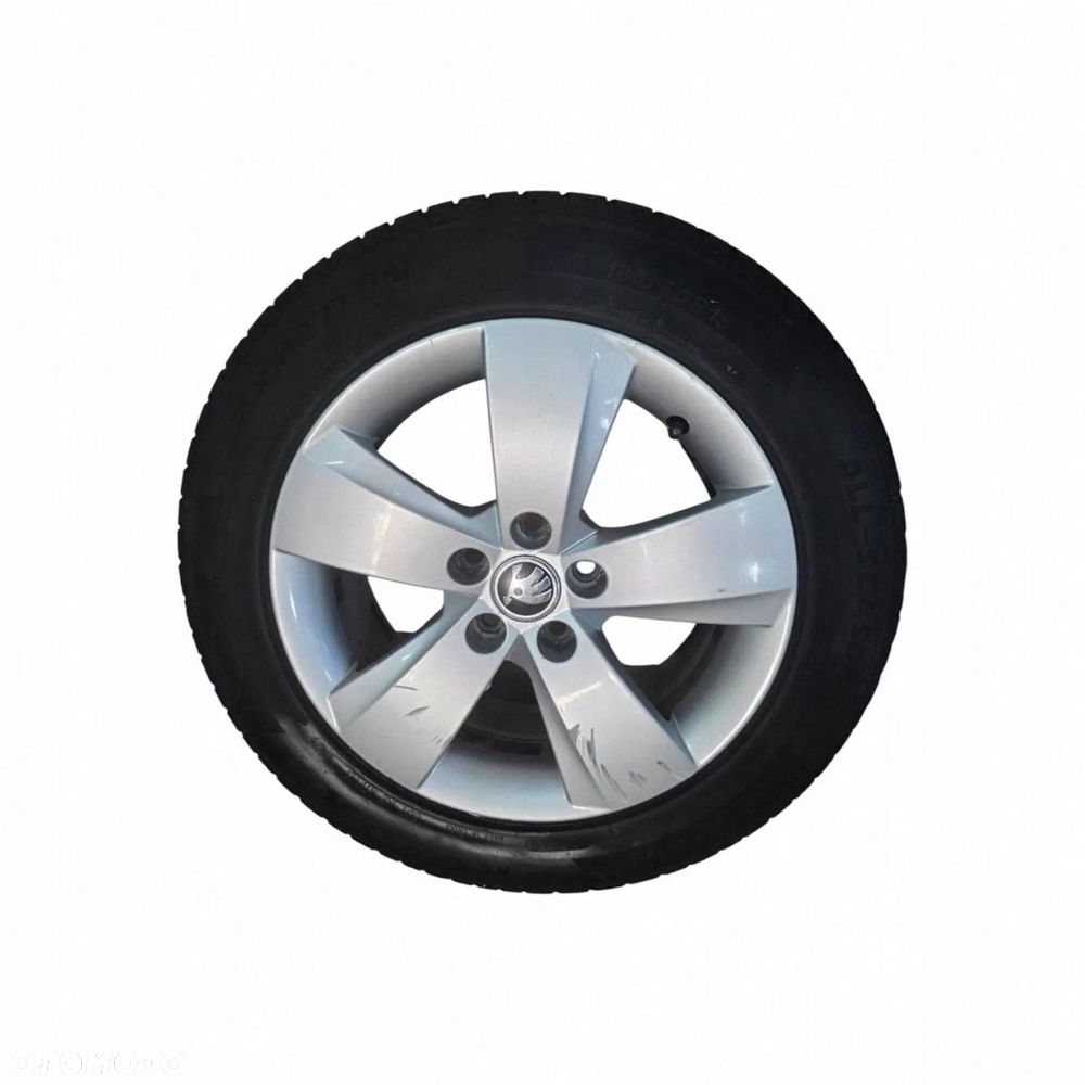 KOŁA FELGI ALUMINIOWE OPONY ZIMOWE + ŚRUBY SKODA FABIA III 185/60R15 5X100 - 5
