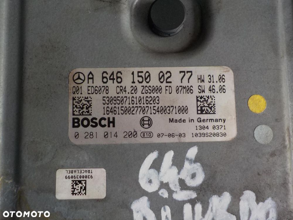 SPRINTER 906 2.2 CDI BITRUBO 646 KOMPUTER STEROWNIK A6461500277 - 2