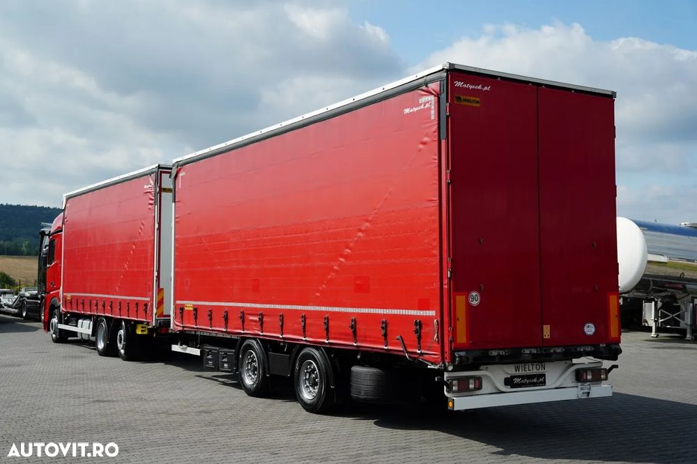Mercedes-Benz ACTROS 2545 / TANDEM COMBINAT 120 M3 / TRANSIT / CORTINĂ - 7,4 M / BIG SPACE / WIELTON - 6