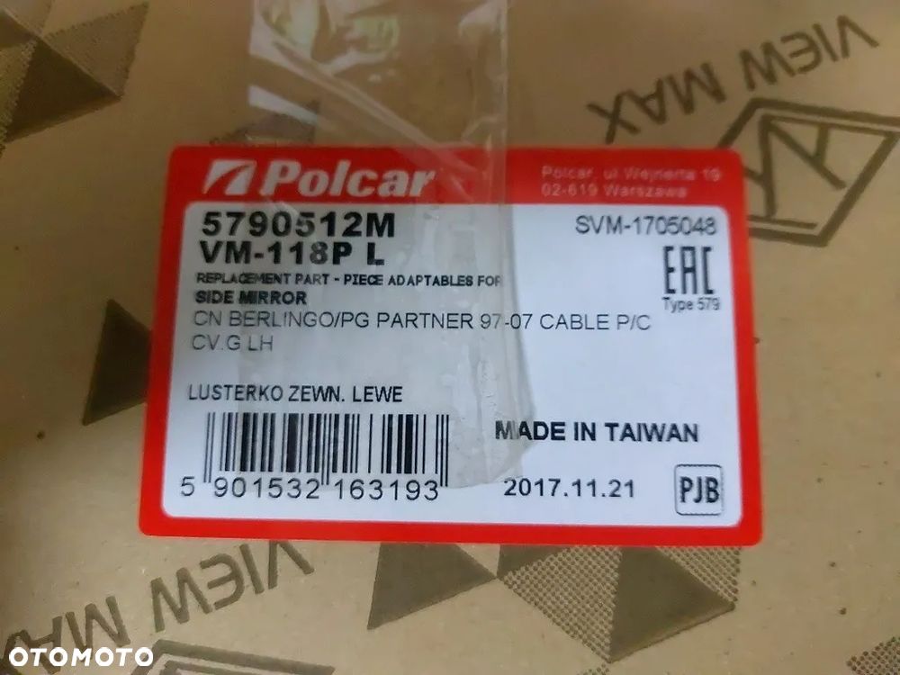 Lusterko lewe pasuje do Citroen Berlingo/Peugeot Partner - 2