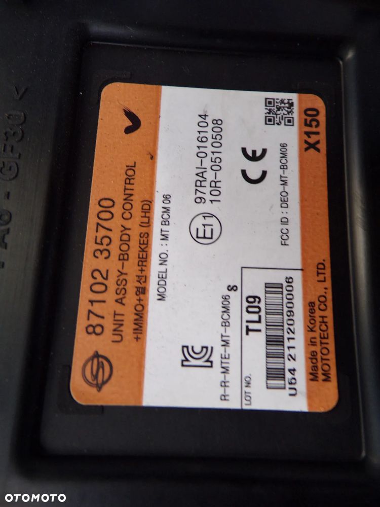 MODUŁ BCM KOMFORTU SSANGYONG TIVOLI 87102-35700 X150 MT BCM 06 - 2