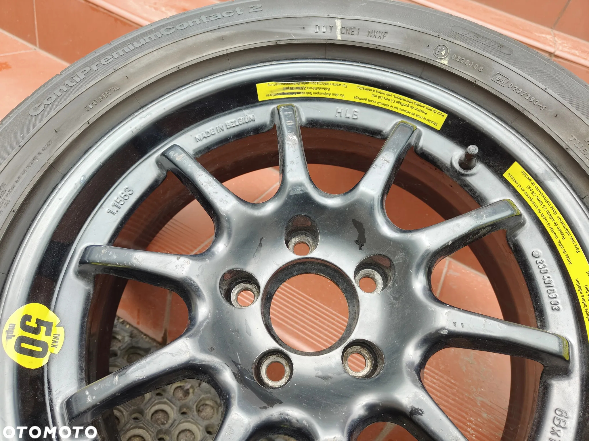 MERCEDES SLK 171 Koło Zapasowe Dojazdowe Felga 17 205/55 A2304010602 - 4