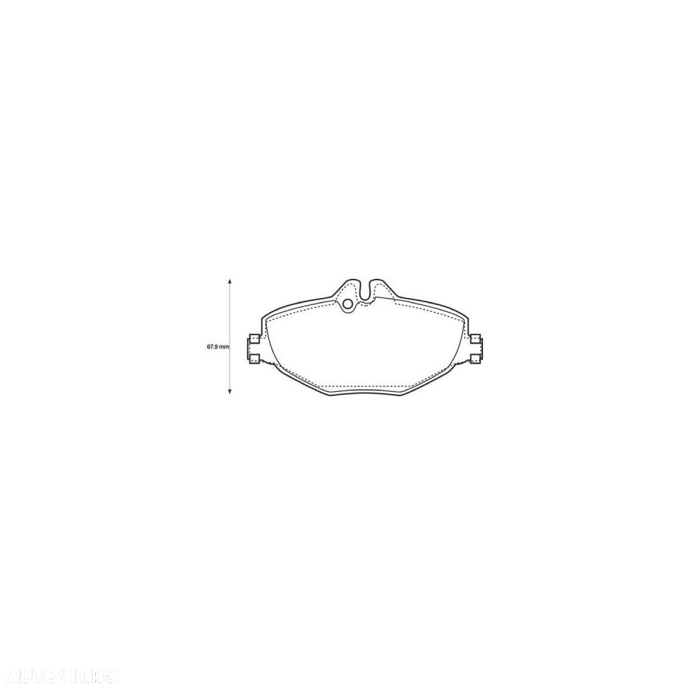 Placute frana fata Mercedes Clasa E (W211), 03.2002-03.2009, marca SRLine S70-0258 - 1