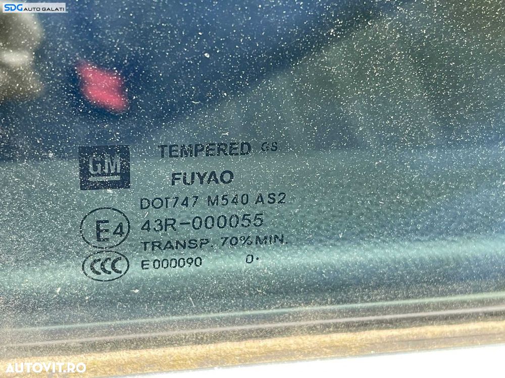 Geam Sticla Culisant de pe Usa Portiera Dreapta Spate Opel Insignia A Hatchback 2008 - 2017 - 2