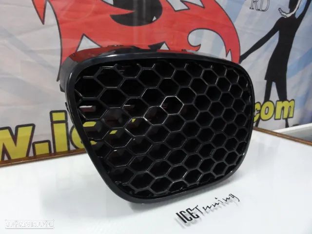 Grelha frontal em favo de mel para Seat Ibiza 6L 2002-2008 tipo Cupra em plástico ABS - 2