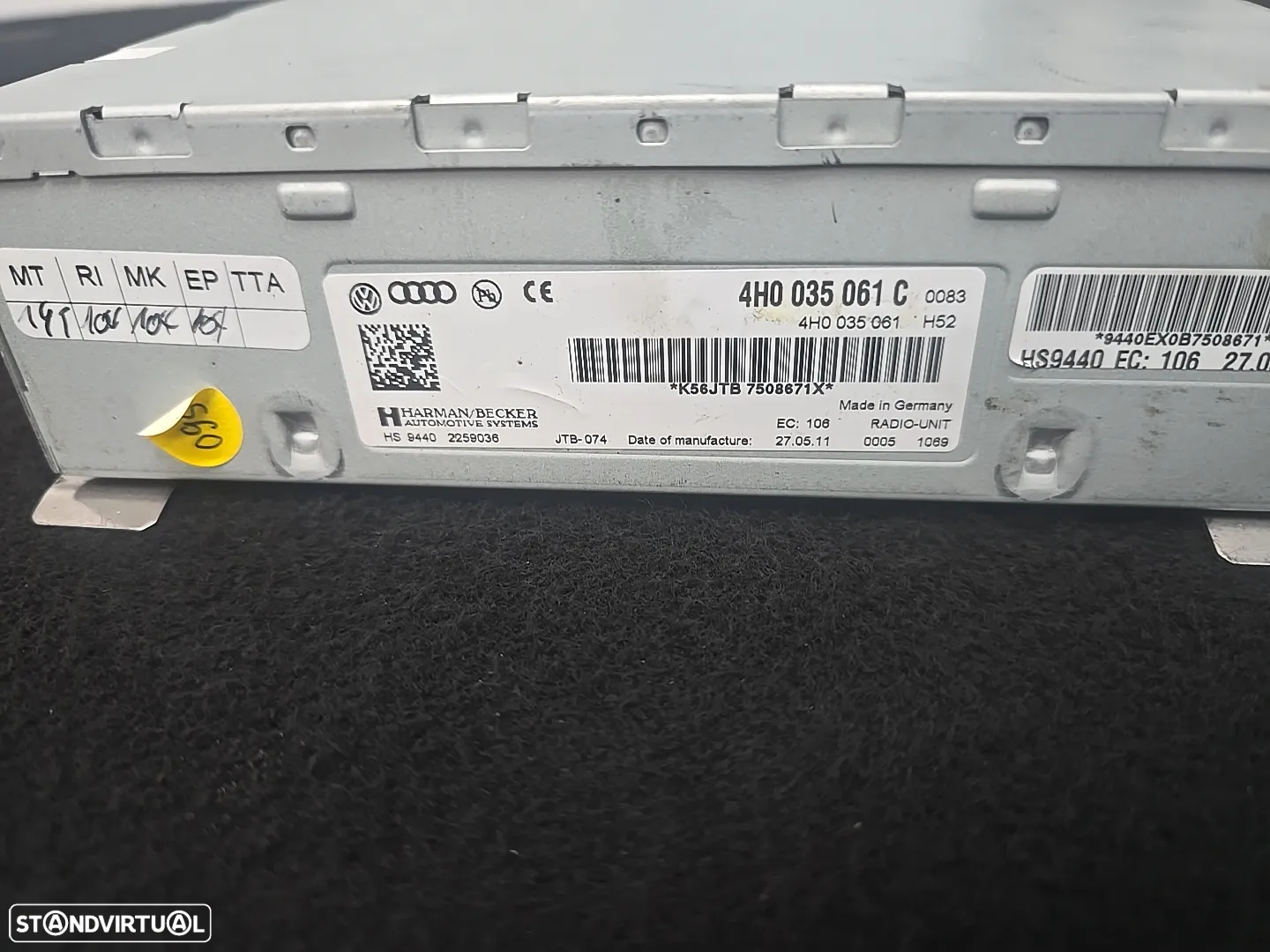 Radio module centralina de radio mmi para Audi a8 d4 4h0 2010-2014 - 3