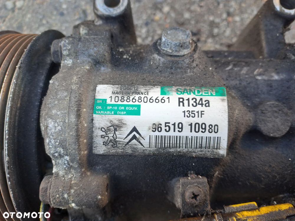 Citroen C4 kompresor klimatyzacji Sanden SD6C12 1351F 9651910980 - 4