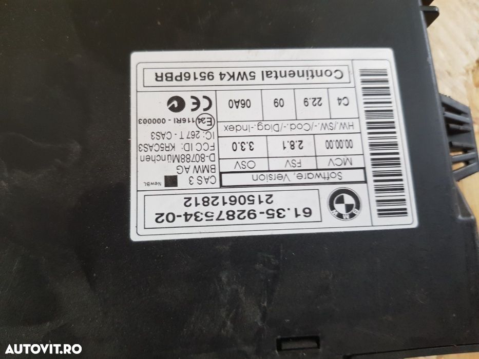 Modul CAS3 + EEP Bmw X5 X6 E70 E71 Cod - 1