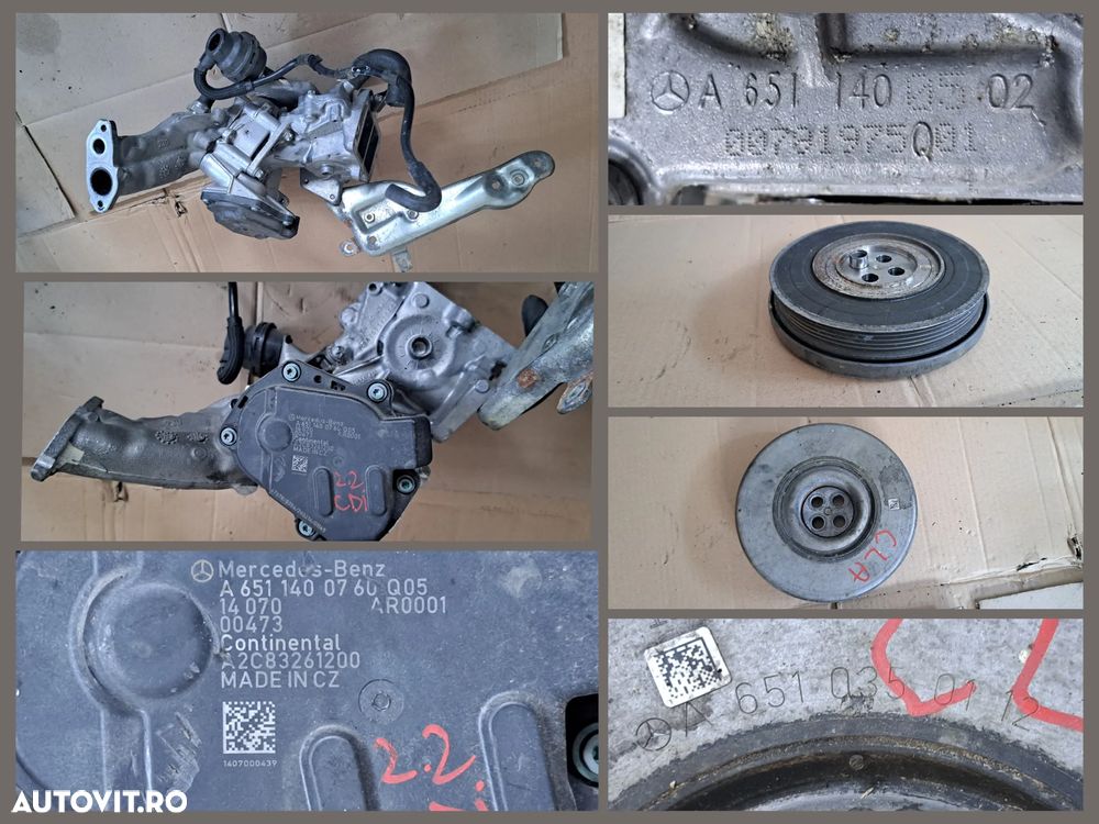 1 Anexe mercedes CLA W117 2.2cdi Pompa inalta presiune Pompa vacuum Releu bujii Corp EGR Fulie Pompa apa Termoflot  W906 X156 W207 W212 W176 W246 - 4