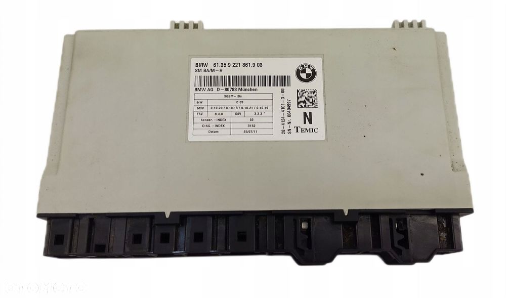 bmw x5 e70 lift 10-13 moduł sterownik fotela 9221861 - 1