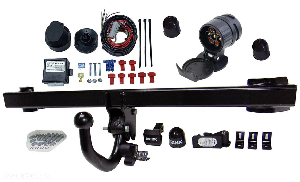 BRINK HAK HOLOWNICZY+MODUŁ13PIN +CZUJNIKI PARKTRONIC VOLKSWAGEN PASSAT B8 SEDAN+KOMBI+SKODA SUPERB 3 - 3