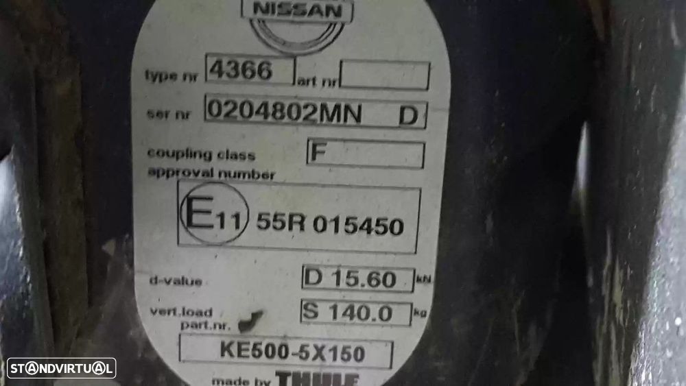 ENGATE REBOQUE NISSAN NP300 NAVARA 2010 -KE5005X150 - 2