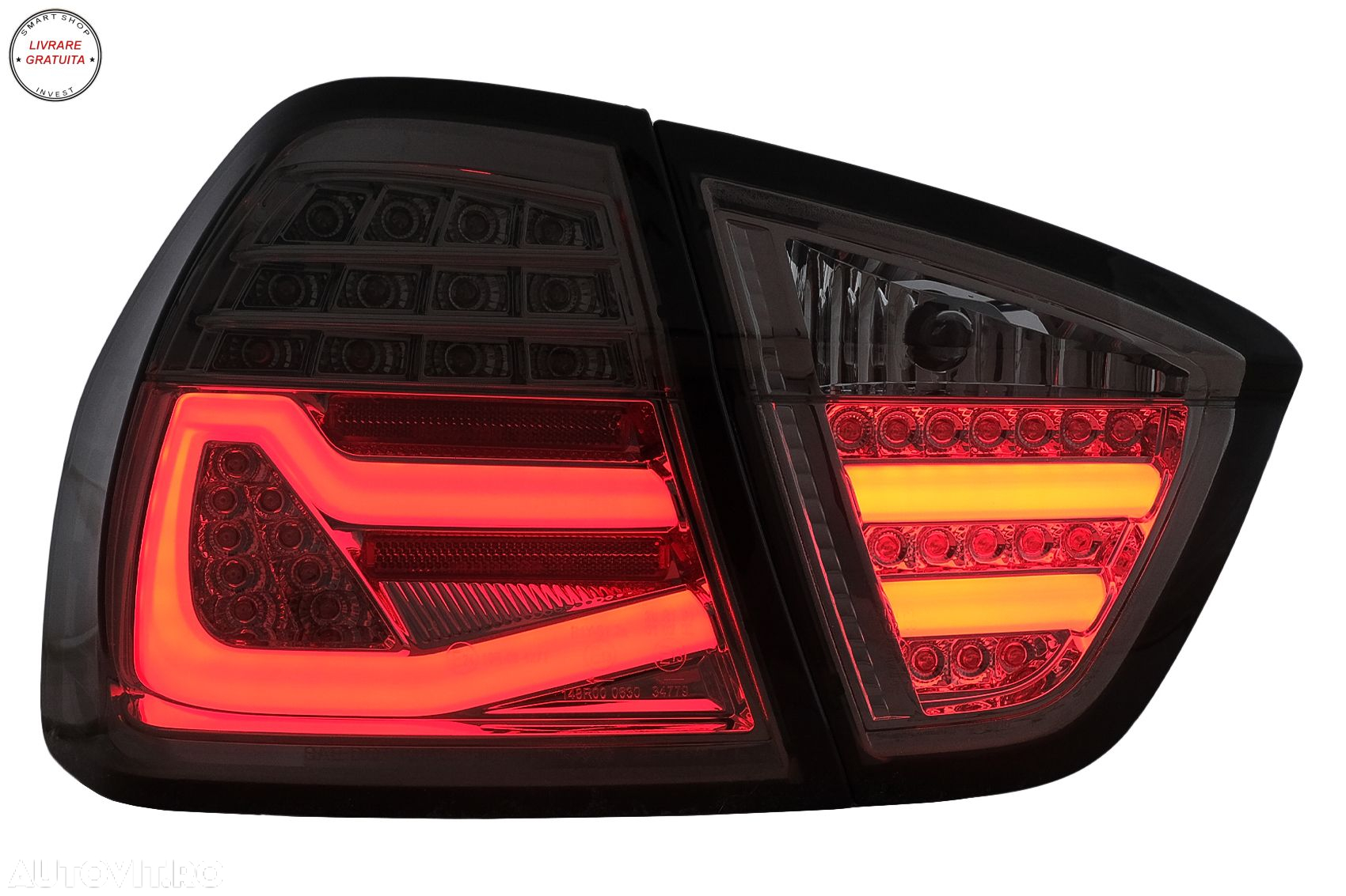 Stopuri LED BMW Seria 3 E90 Sedan (03.2005-08.2008) Fumuriu- livrare gratuita - 6