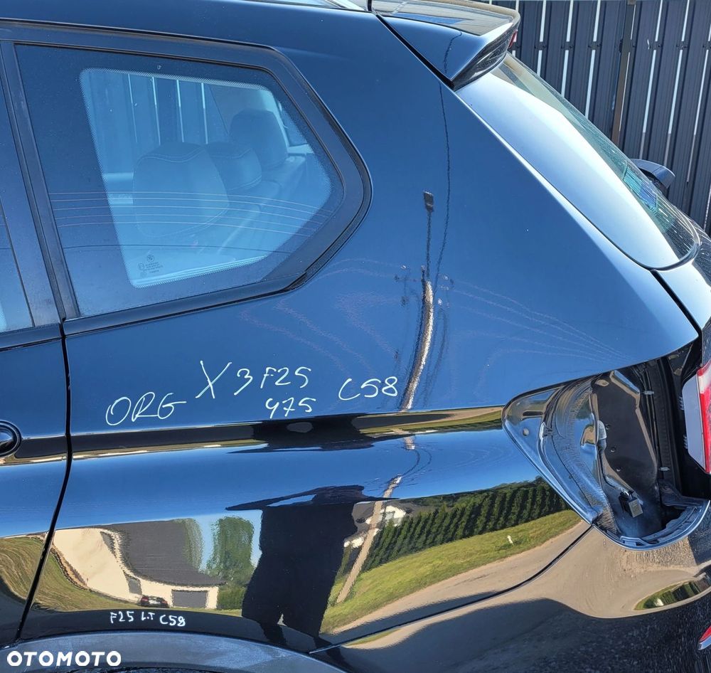 ĆWIARTKA BŁOTNIK LEWY TYŁ TYLNA BMW X3 F25 475 BLACK SAPPHIRE ORG LAKIER - 1