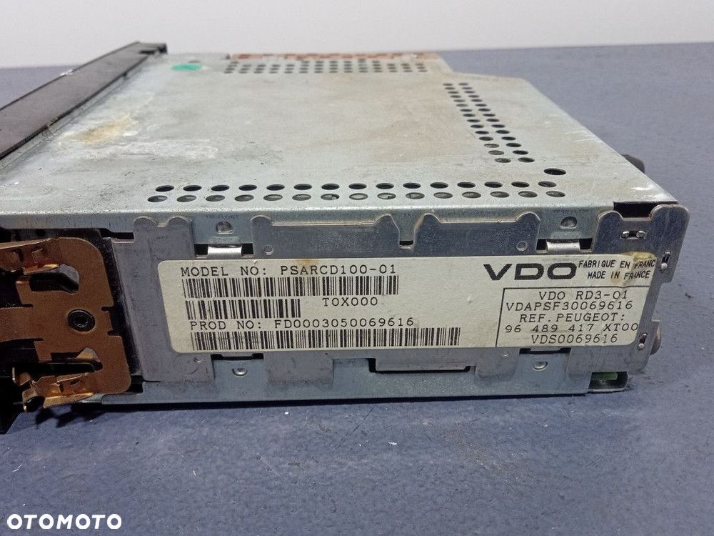 PEUGEOT 307 CITROEN C3 RADIO CD FABRYCZNE VDO 96489417XT - 6