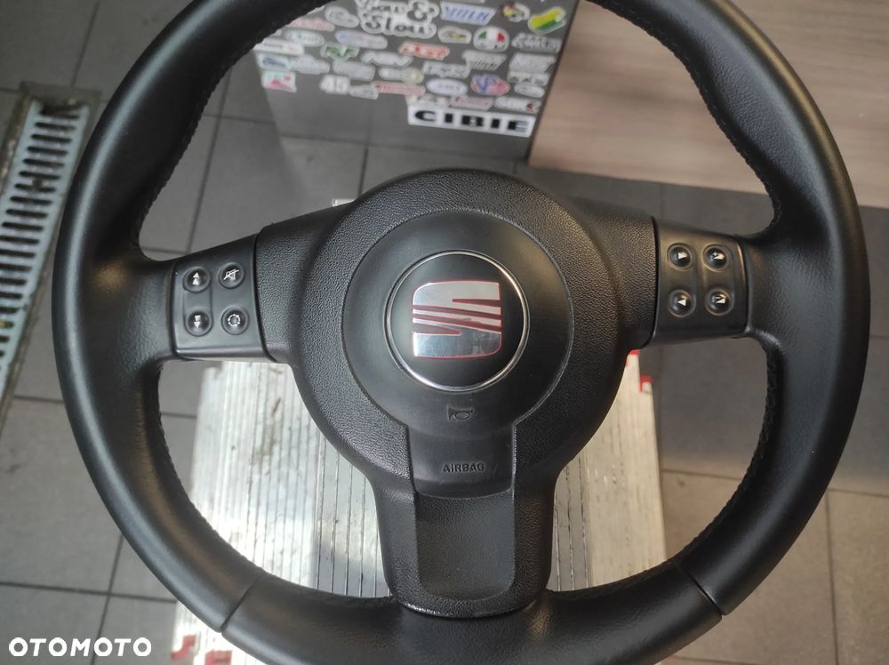 KIEROWNICA SKÓRZANA MULTIFUNKCJA SEAT LEON 2 ALTEA TOLEDO 3 ALTEA XL CAŁA WYSYŁKA !!!!! - 3
