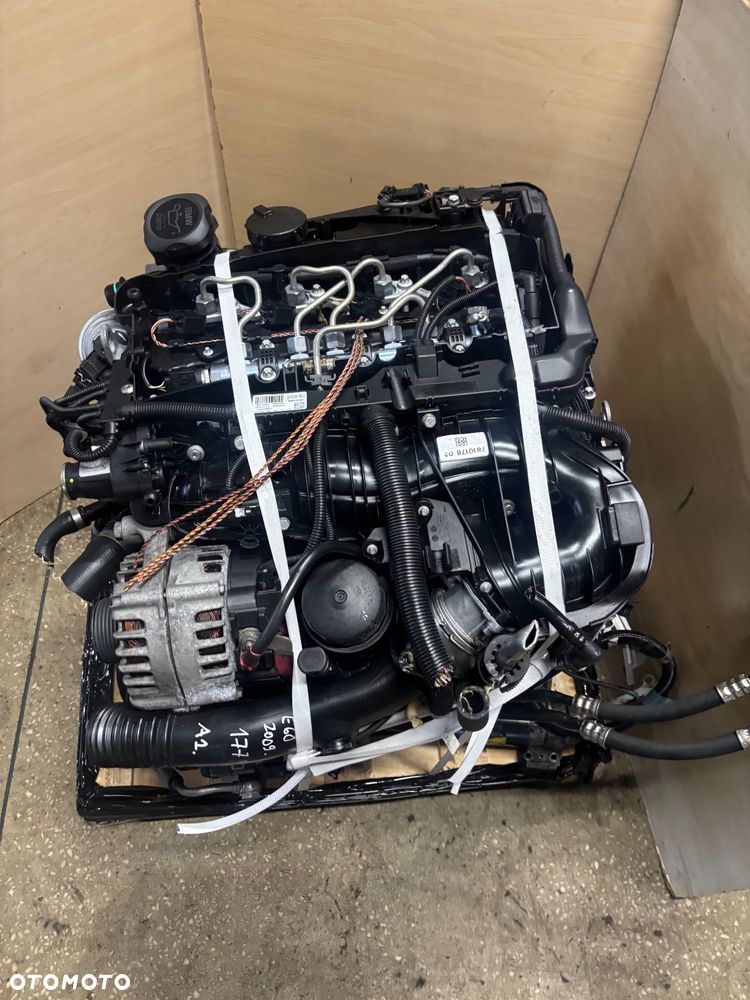 Silnik BMW na czesci  n47 e60 euro 4 n47d20a blok słupek koło pasowe wałek  głowica wtryski wtrysk pompa kompresor miska turbina alternator na części - 6