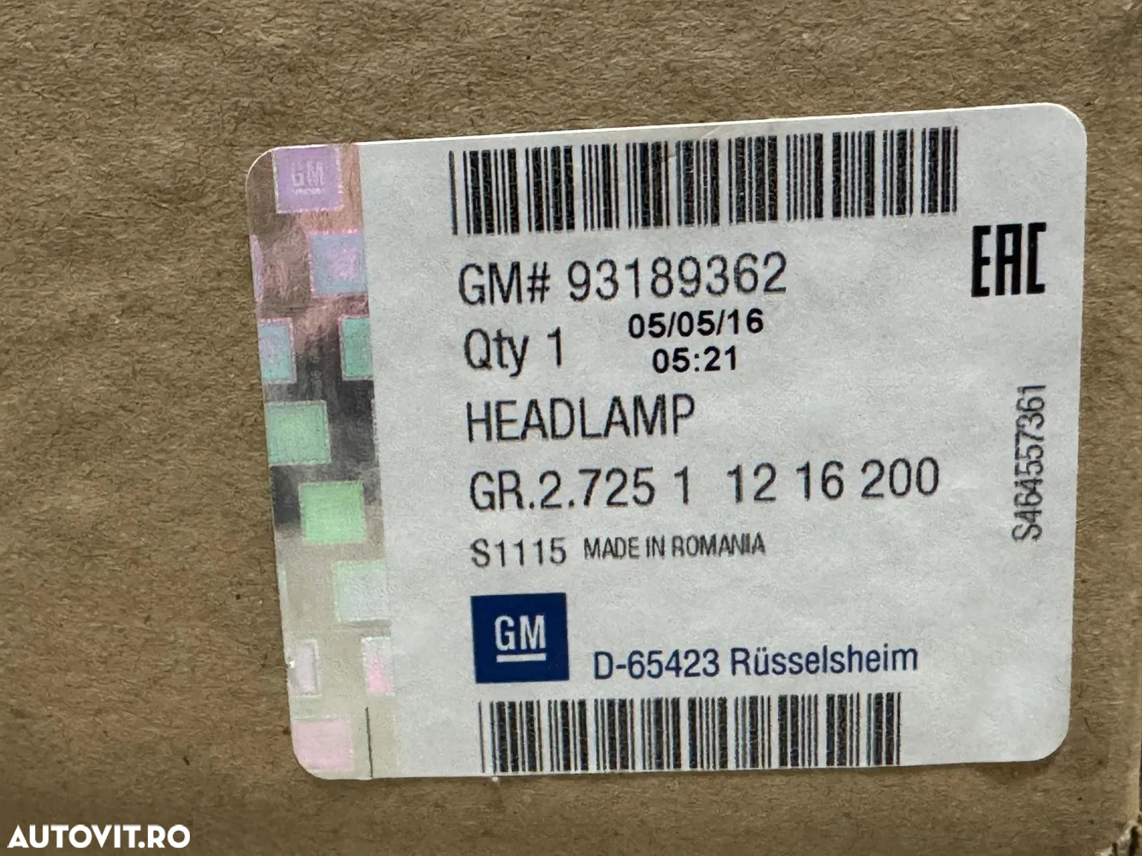 93189362 | Far Dreapta | Opel Corsa D - 2