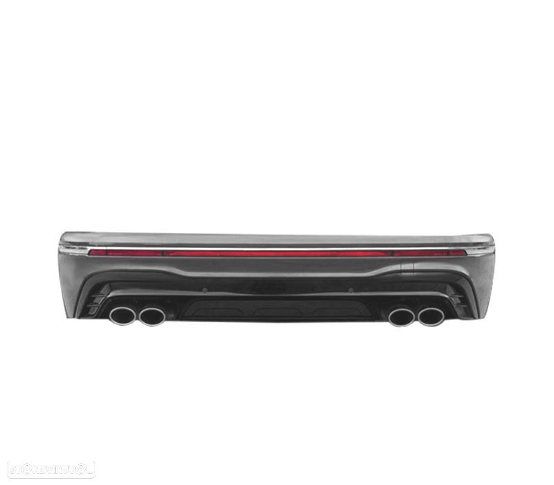 PARA-CHOQUES TRASEIRO VOLKSWAGEN TIGUAN 16-24 LOOK R CROMADO - 2
