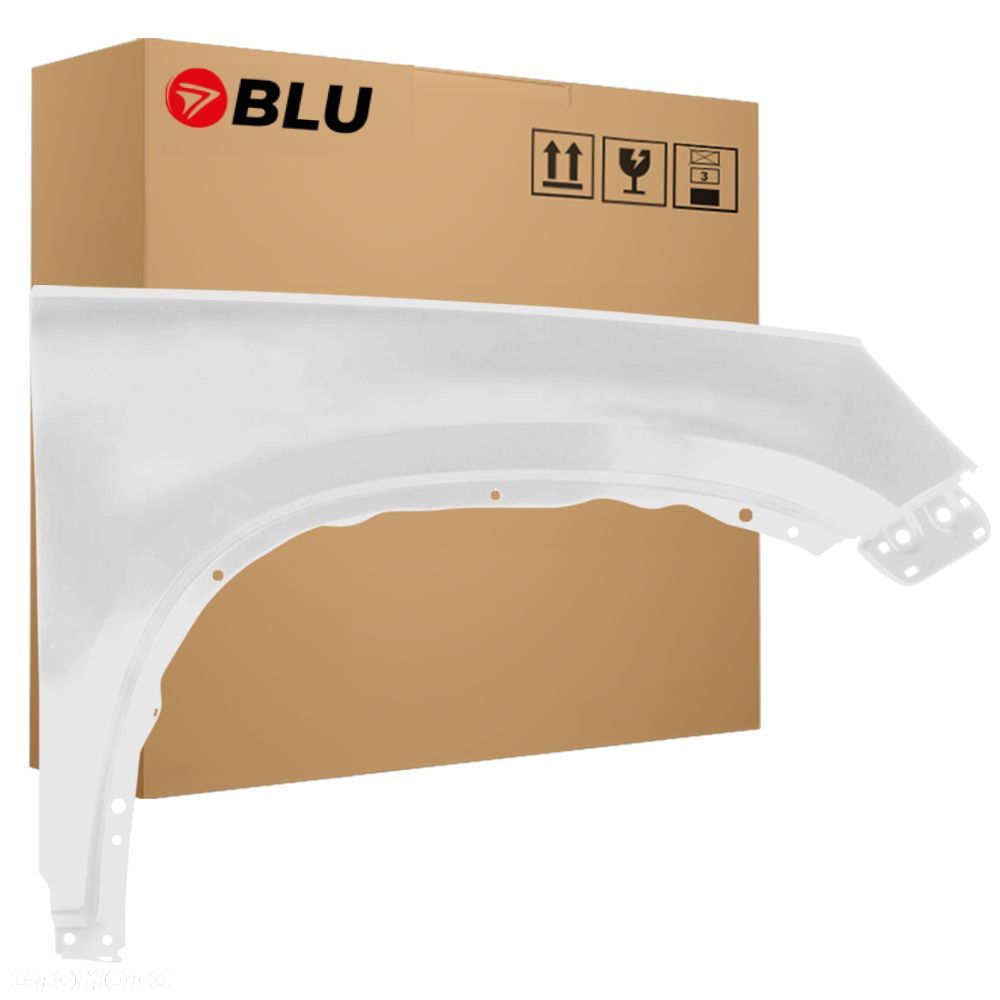 BLU Błotnik VOLKSWAGEN VW TIGUAN 1 I 5N LC9A prawy biały 2007-2016 przód PureWeiss - 1