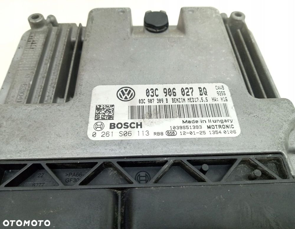 KOMPUTER SILNIKA STEROWNIK VW TOURAN 1.4 TSI 03C906027BQ 0261S06113 - 4