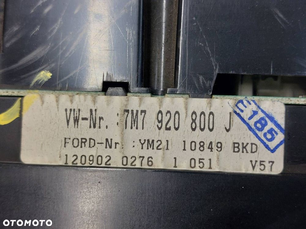 LICZNIK ZEGARY SEAT ALHAMBRA MK1 LIFT 1.9 TDI SHARAN 7M7920800J - 3