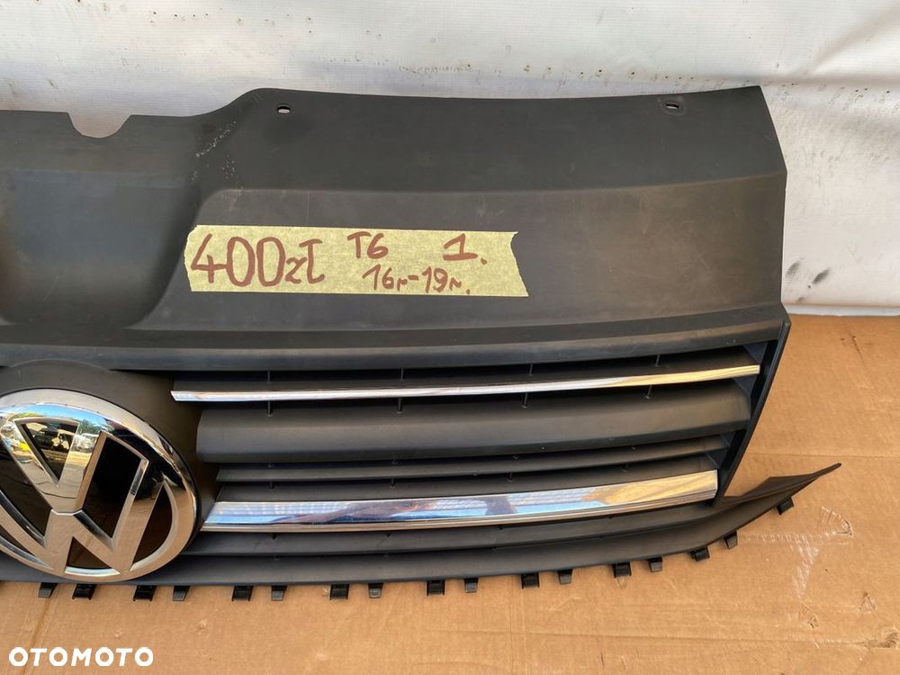 VW T6 CARAVELLE MULTIVAN 16-ATRAPA GRILL ORYGINAŁ CHROM 7E0853651 - 3