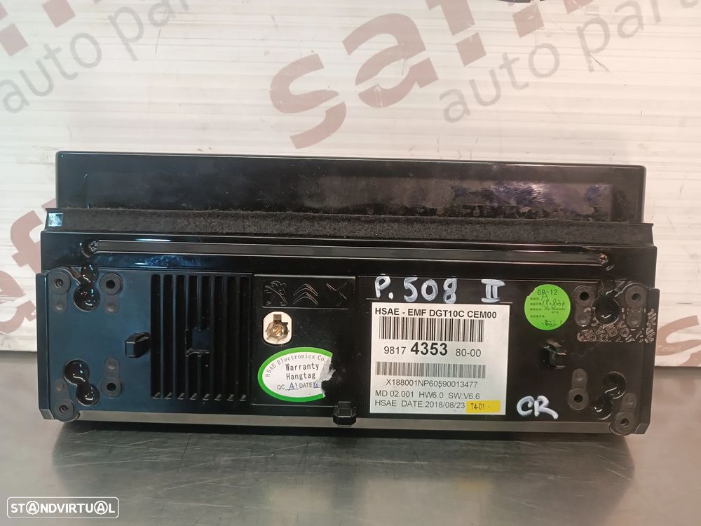 DISPLAY MULTIFUNÇÕES / NAVEGAÇÃO GPS PEUGEOT 508 II MK2 REF: 9817435380-00 EMF DGT10C - 4
