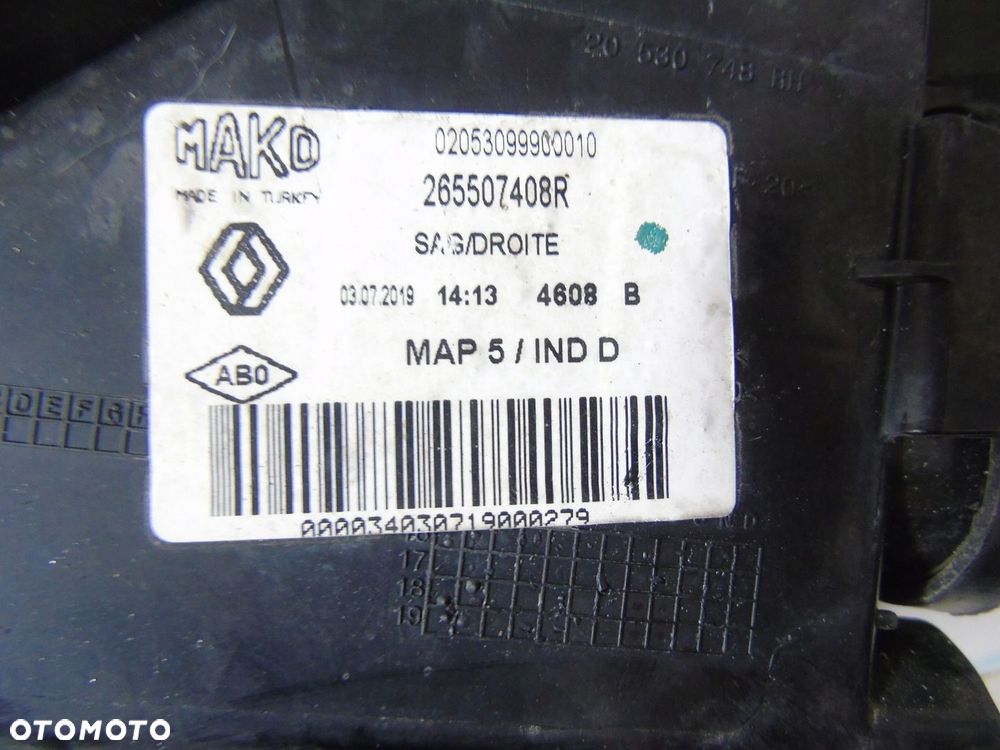 Renault Clio IV kombi lampa tylna 265507408R - 4
