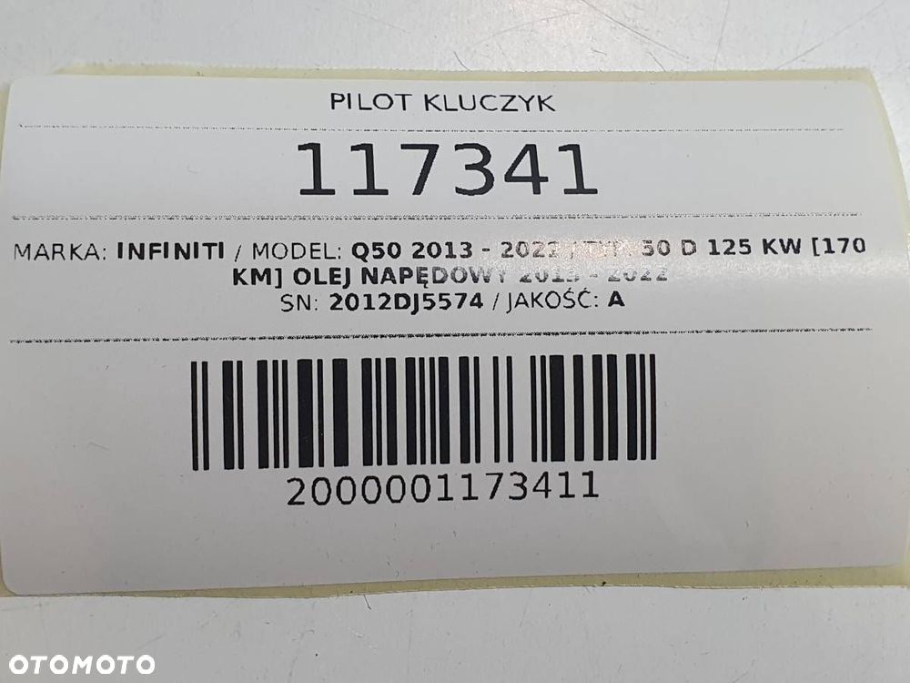 KLUCZYK PILOT INFINITI Q50 S180144202 - 5