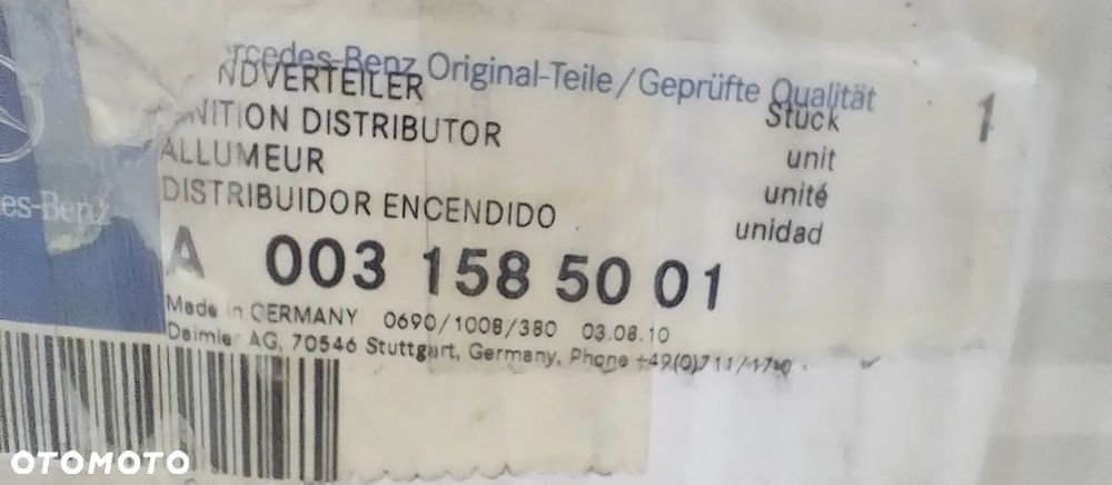 CEWKA ZAPŁONOWA MERCEDES V KLASA 0031585001 VW 0212905106 - 4