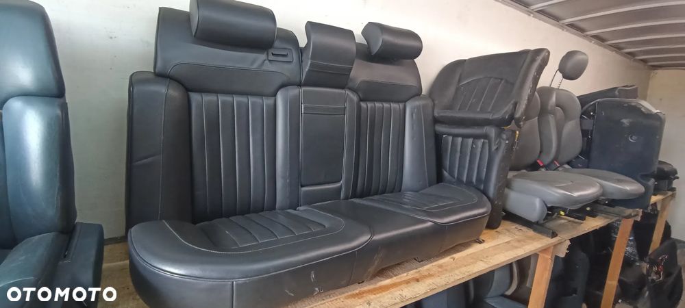 VW PHAETON KANAPA TYLNA SKÓRA CZARNE SKÓRZANE