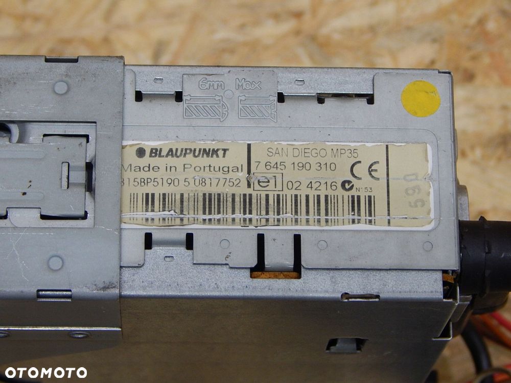 radio samochodowe radioodtwarzacz blaupunkt san diego mp35 uszkodzone cd - 6