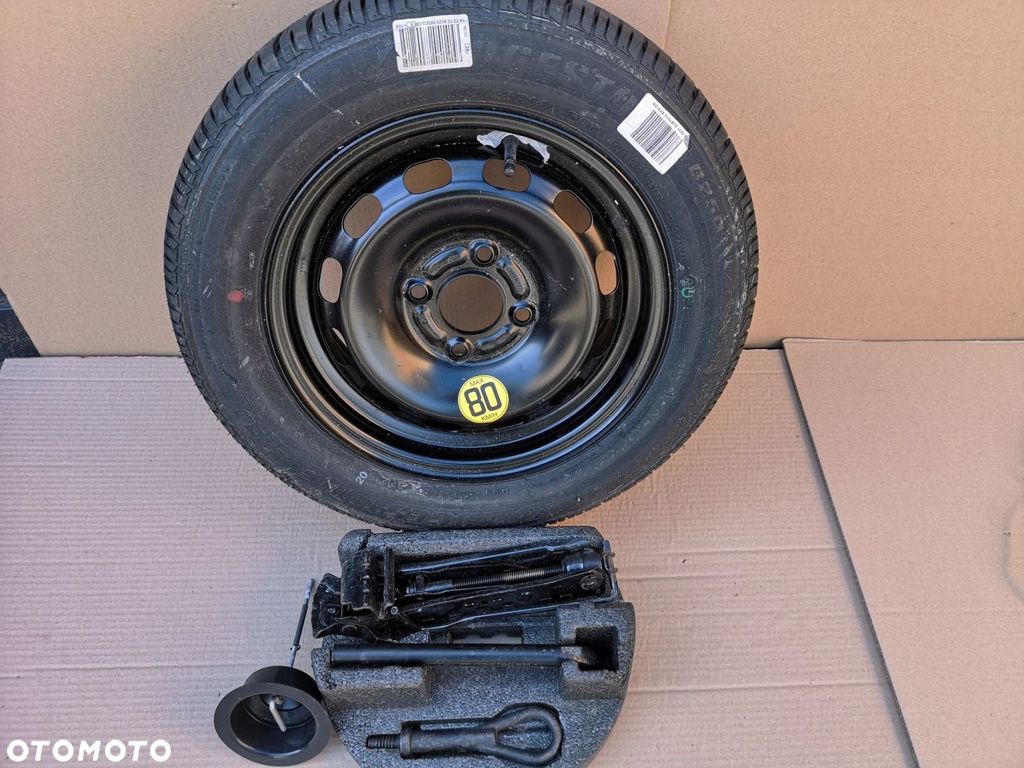 FORD FIESTA MK7 LIFT 08-17 KOŁO DOJAZDOWE ZAPASOWE LEWAREK KOMPLET 14 4X108 - 1