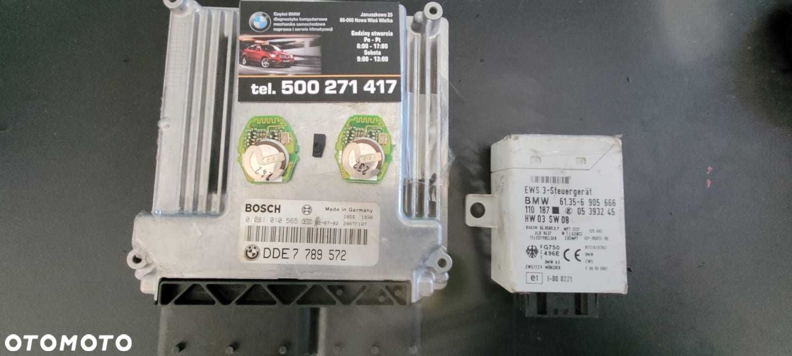 Sterownik komputer zestaw silnika DDE BMW E46 2.0 lift 150 km 3x klucz - 1
