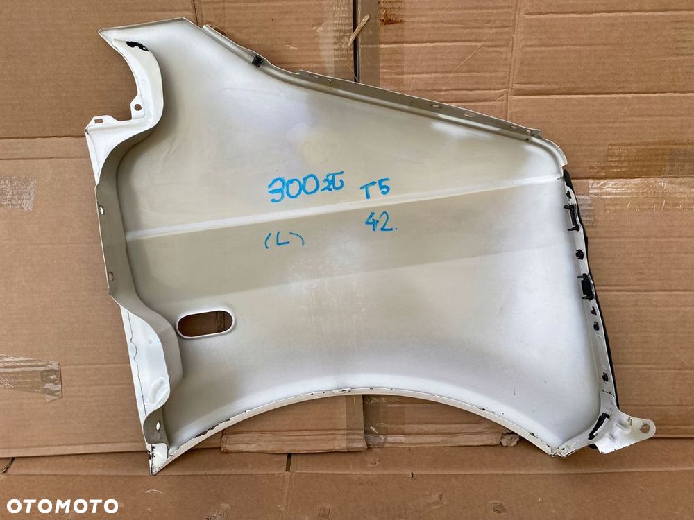 VW T5 TRANSPORTER MULTIVAN 03- błotnik lewy BIAŁY ORYGINALNY - 8