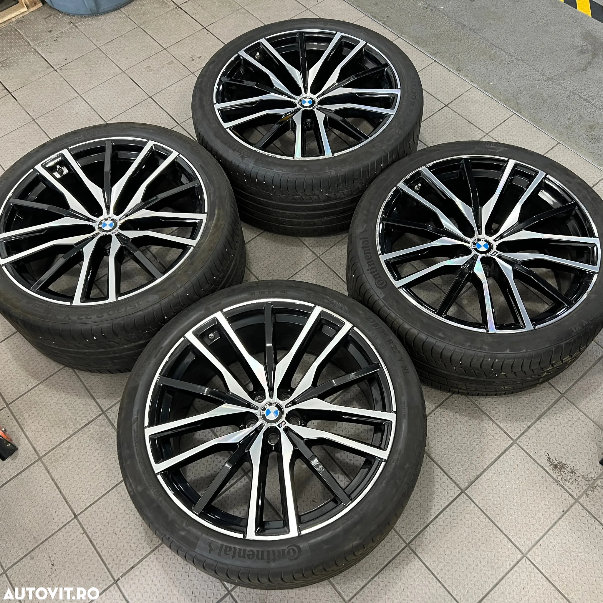 Roti ORIGINALE ca noi, cu jante aliaj BMW X5 X6 style 742 - 2