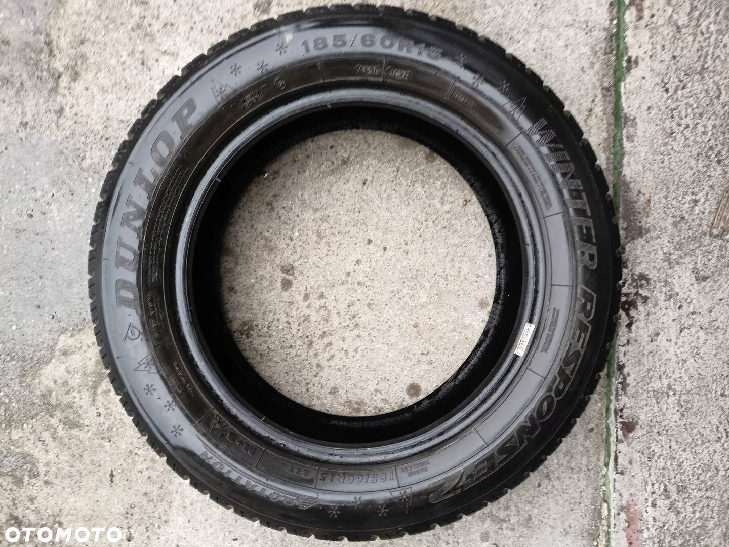 185/60R15 Dunlop Winter Response 2 komplet opon zima 7,1mm - 6