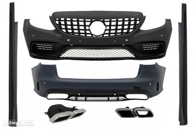 Body Kit Mercedes C W205 SW (2014 a 2021) Look C63 - 1