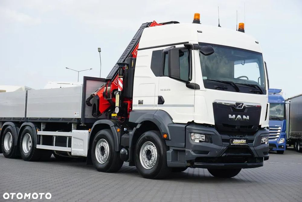 MAN TGS / 35.470 / E 6 / SKRZYNIOWY + HDS / FASSI F 545 / ŁAD. 13 105 KG / PILOT - 28