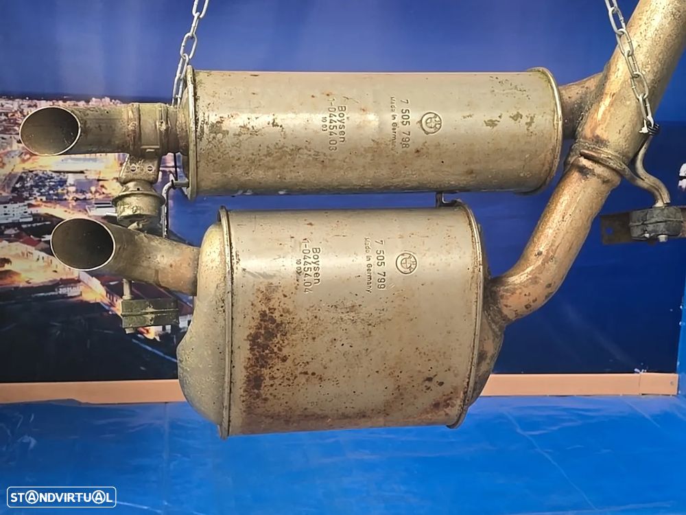 BMW Série 7 E65 E66 745i V8 Silencioso Traseiro panela de Escape Muffler OEM Original 2001- - 2