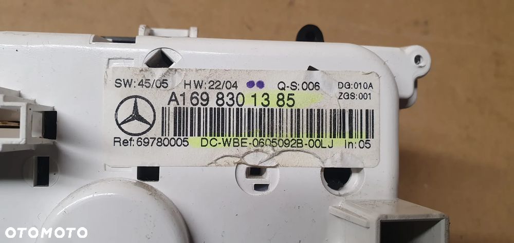 Panel nawiewu klimatyzacji klimy Mercedes A-Klasa W169 A1698301385 - 7