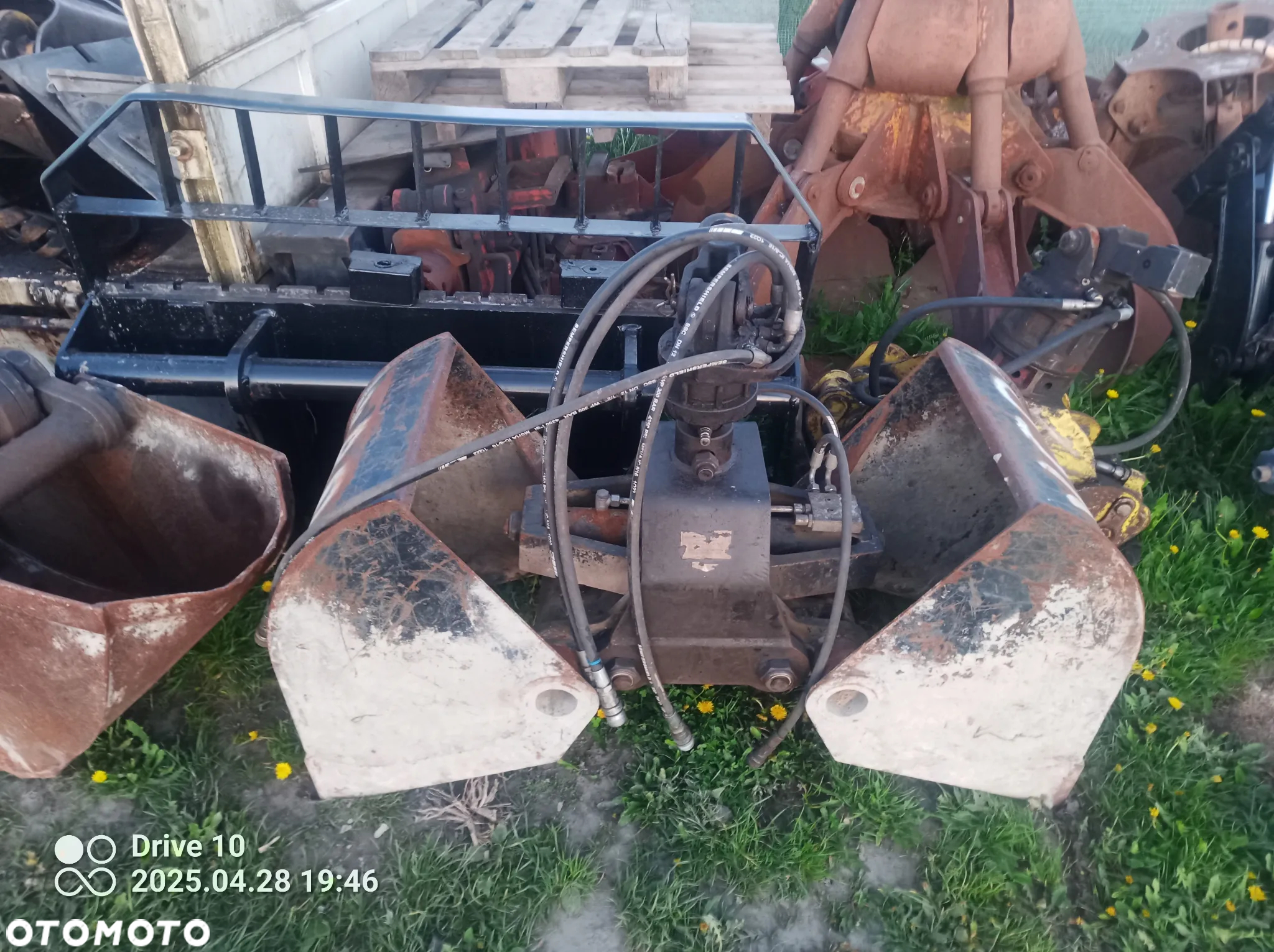 Łycha czerpak+ rotator hds dźwig żuraw - 2