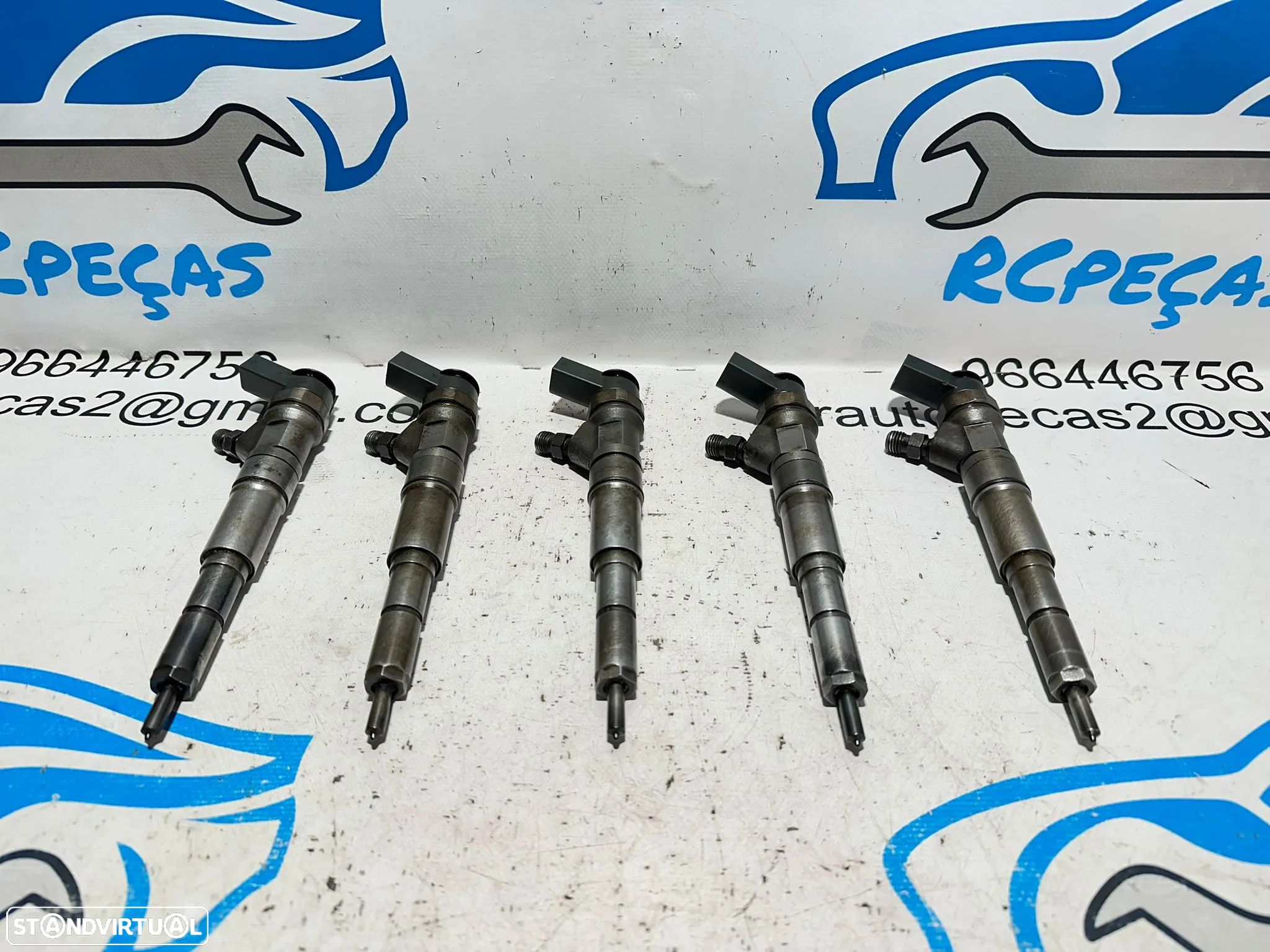 .Conjunto de 5 injetores Bosch BMW Serie 5 E60 Sedan E61 Touring M57D25 256D2 M57 D25 525d 177cv 2006 - 2016 - 1