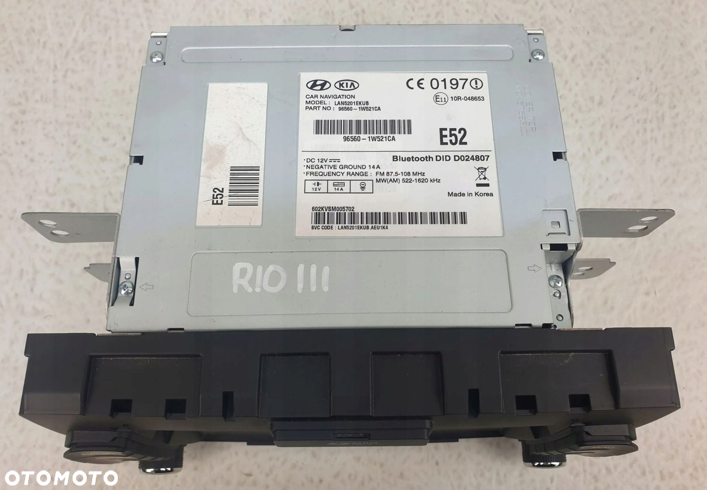 KIA RIO 3 III RADIO CD NAWIGACJA DOTYK 96560-1W521CA ORYG - 5