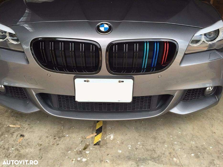 GRILE pentru BMW Seria 5 F10 NEW M5 M Look negru mat si lucios  CALITATE PREMIUM ⭐️⭐️⭐️⭐️⭐️ - 3