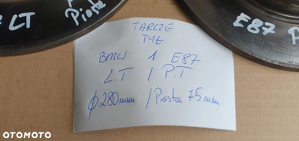 Tarcze hamulcowe tył tylne klocki BMW I E81 E87 2.0i - 9