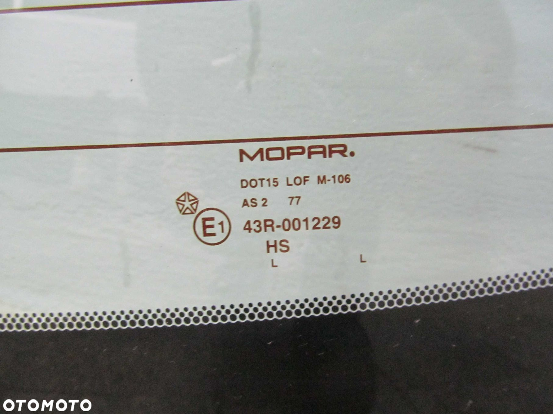 CHRYSLER SEBRING 07/12 SZYBA TYLNA TYL - 2