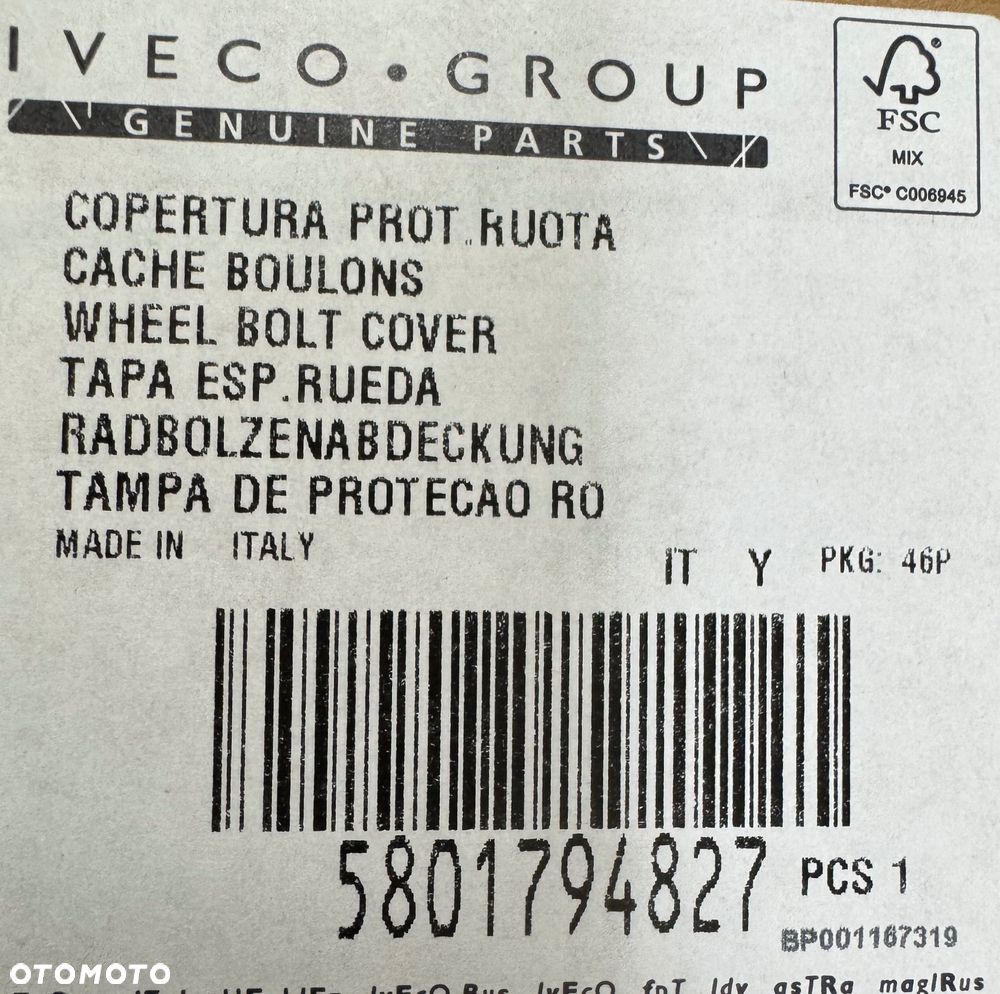 Oryginalny kołpak koła Iveco 5801794827 felga 16 cali modele po 2014 roku - 3